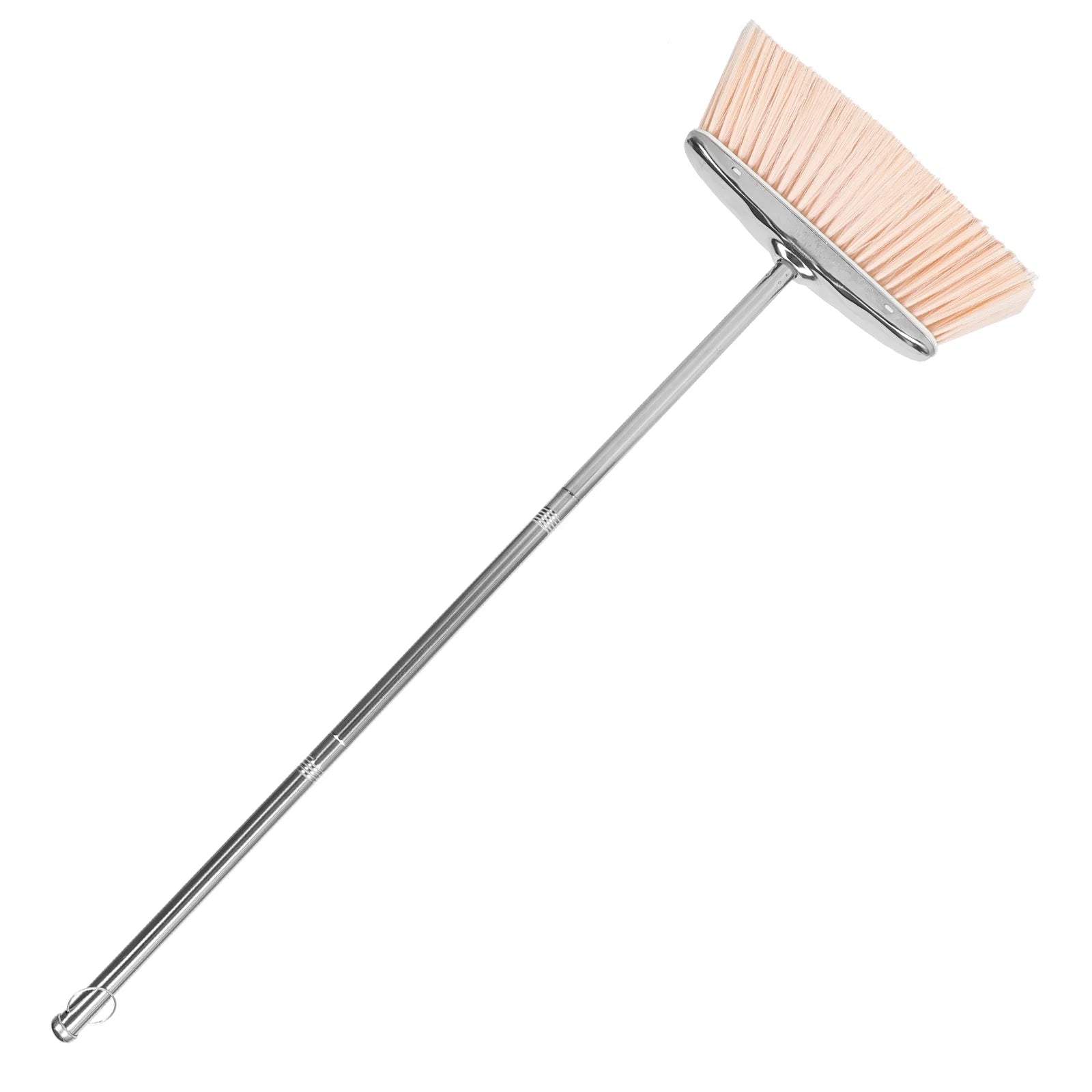 Long Handle Stainless Steel Broom Heavy Duty Kitchen Floor Brush Household Broom Garbage Wiper Industrial Broom Office Cleaning
