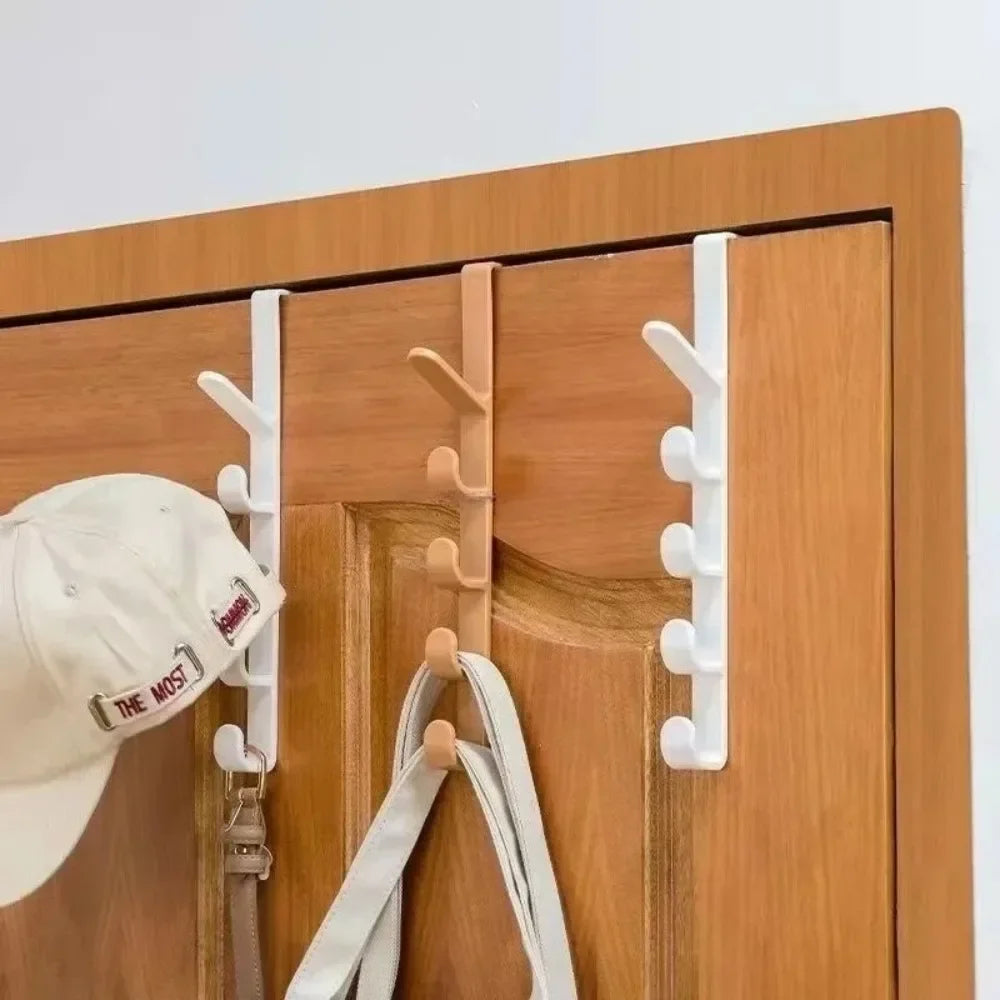 Plastic Hook Cabinet Door Hanging Rack Gadgets Holders Desk Shelves Kitchen Utensils Storage Organizer Bathroom Accessories